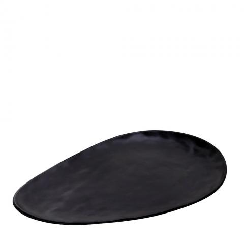 black-πιατελα-τριγ-28χ40χ2εκ-wavy-matte-μελαμινησ