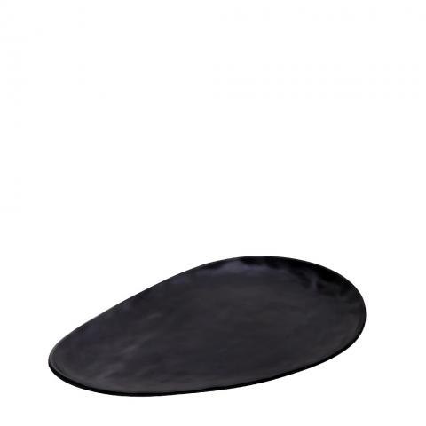black-πιατελα-τριγ36χ23χ2εκ-wavy-matte-μελαμινησ