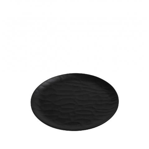 black-πιατο-ρηχο-στρογγ-21εκ-wavy-matte-μελαμινησ