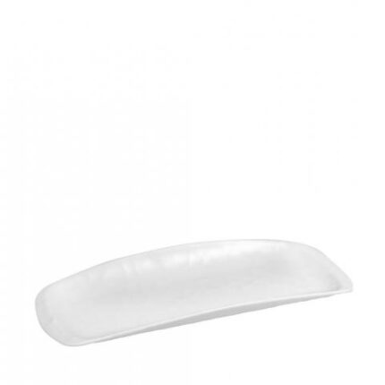 Γόνδολα ορθογώνια λευκή Wavy Matte μελαμίνης 33,5x13,5εκ