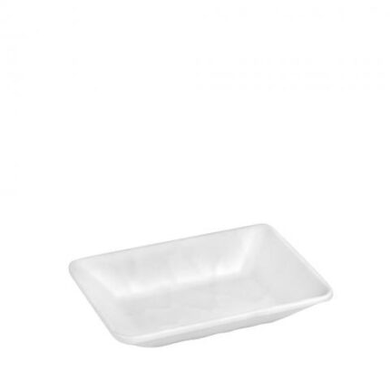 Μπολ ορθογώνιο λευκό Wavy Matte μελαμίνης 10x7εκ
