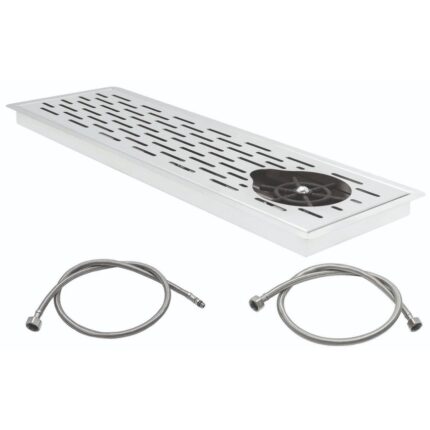 Rinser χωνευτό Inox με σχάρα 65,5x21,5x3cm
