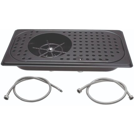 Rinser χωνευτό gn 1/3 Inox με σχάρα μαύρο 32,5x17,5x2cm