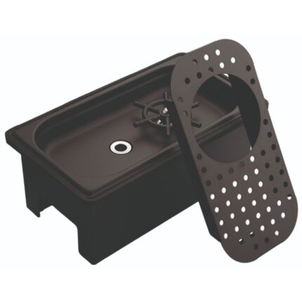 Rinser Inox μαύρο με σχάρα και βάση 32,5x17,5x12cm