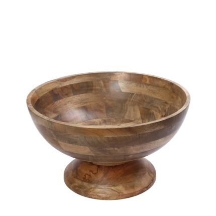 Μπωλ με πόδι ξύλο Mango 45,09X25,4cm